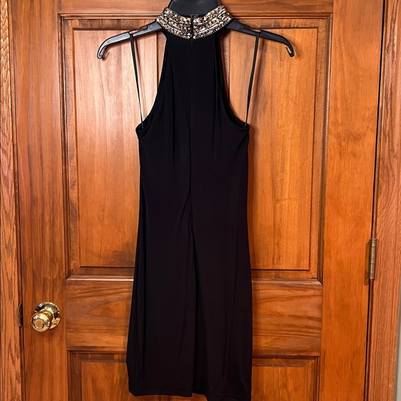 Bebe embellished, high neck, mini dress - Picture 3 of 4